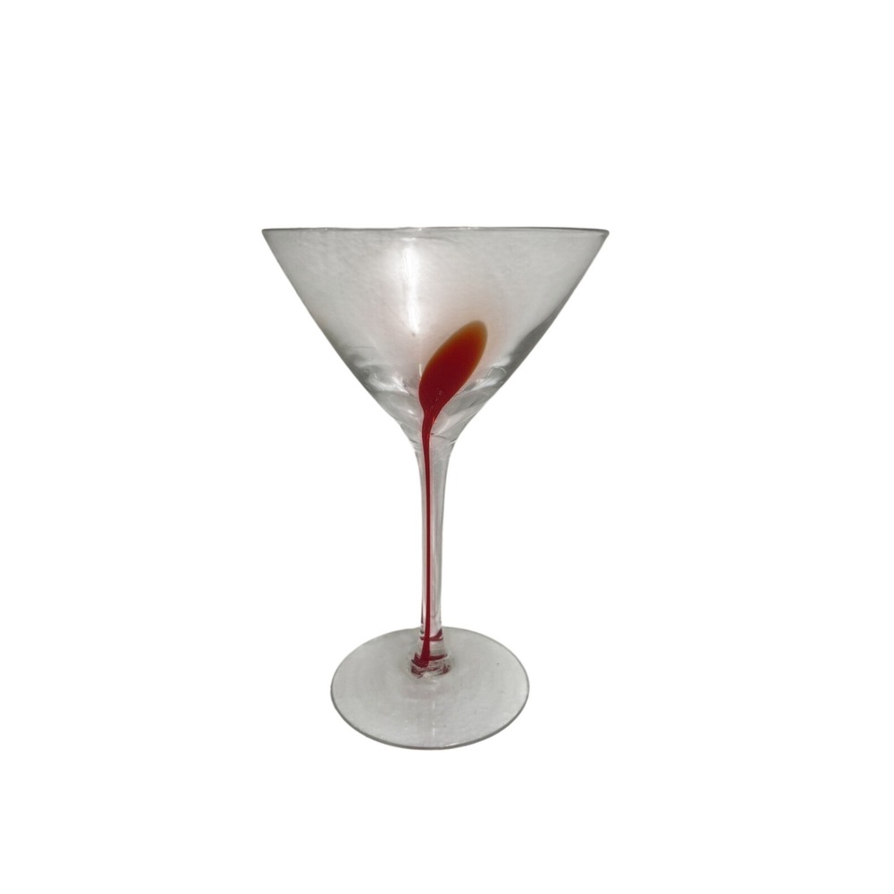 Artland Martini Glasses Teardrop‎ Drip Clear With Filament Drop